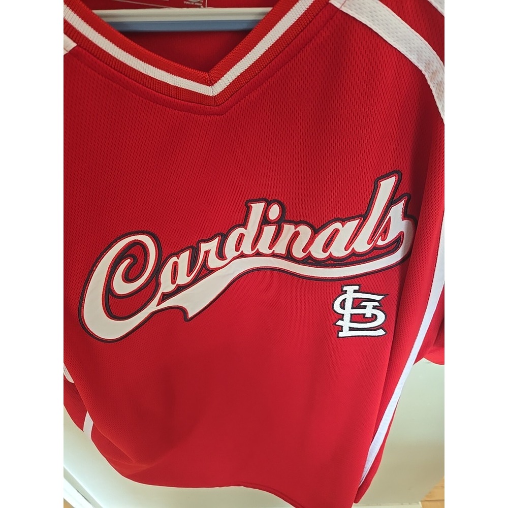 MLB TRUE FAN ST. LOUIS CARDINALS RED JERSEY MEN'S SIZE XXL - Picture 3 of 7